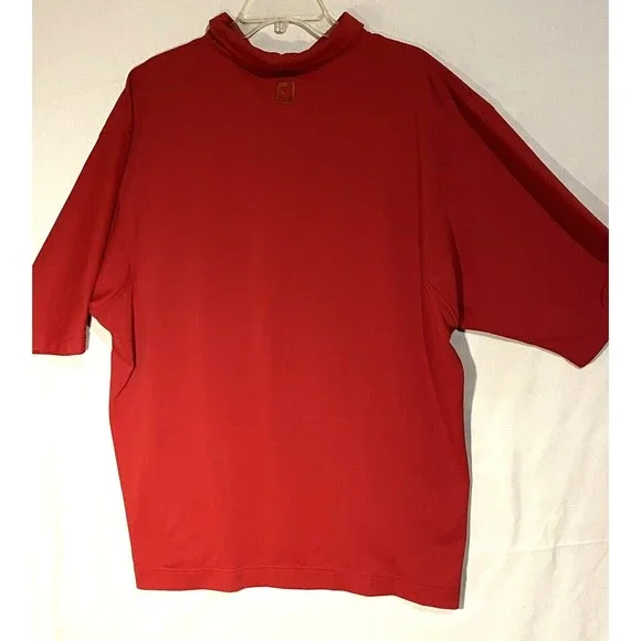 FootJoy FJ Red Golf Polo Shirt XL Men Short Sleeves BelAir Country Club Insignia - Picture 8 of 12